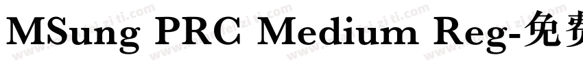 MSung PRC Medium Reg字体转换